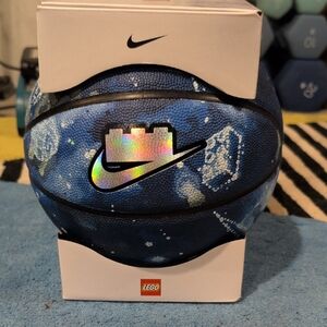 Nike Blue Basketball with Lego Design